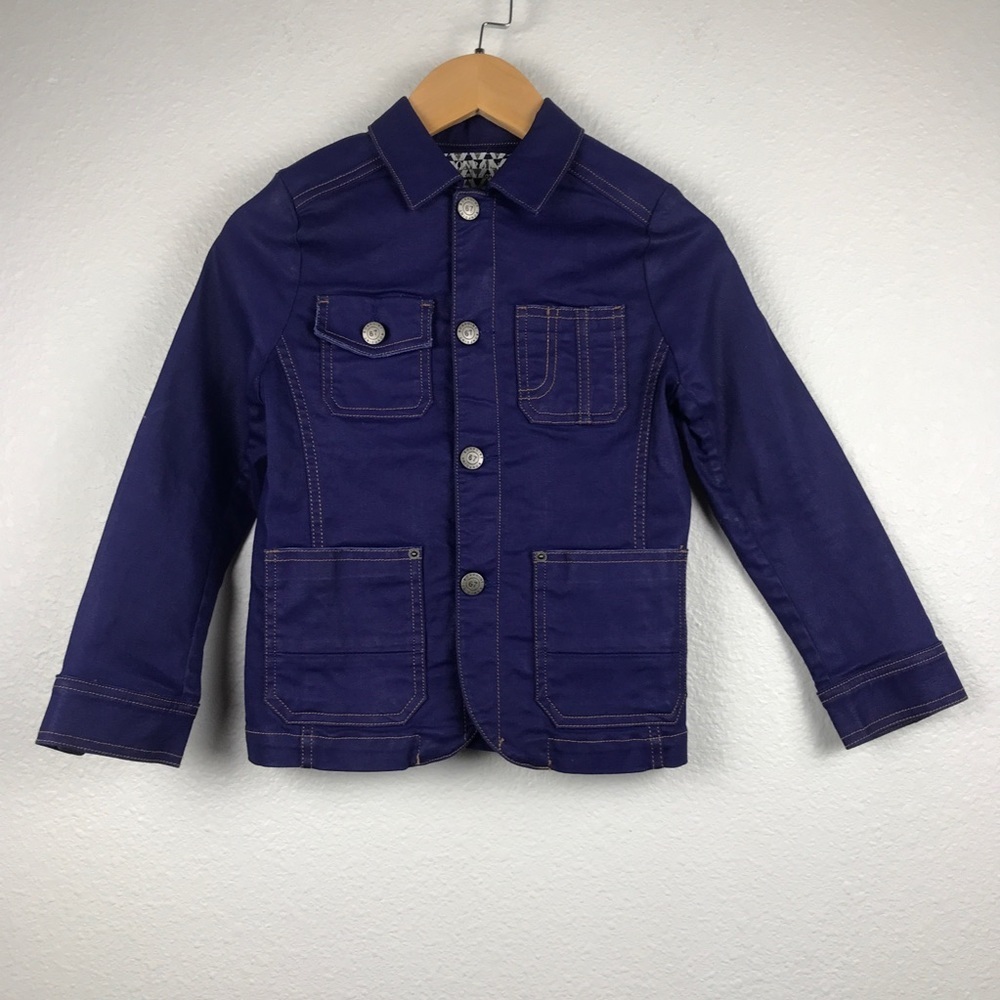 Bonpoint Royal Blue Denim Jacket Size 6